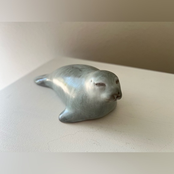 Andersen Design Studio | Pair Of 2 | Art Pottery Maine Blue Gray Seal Figurines - Picture 11 of 14